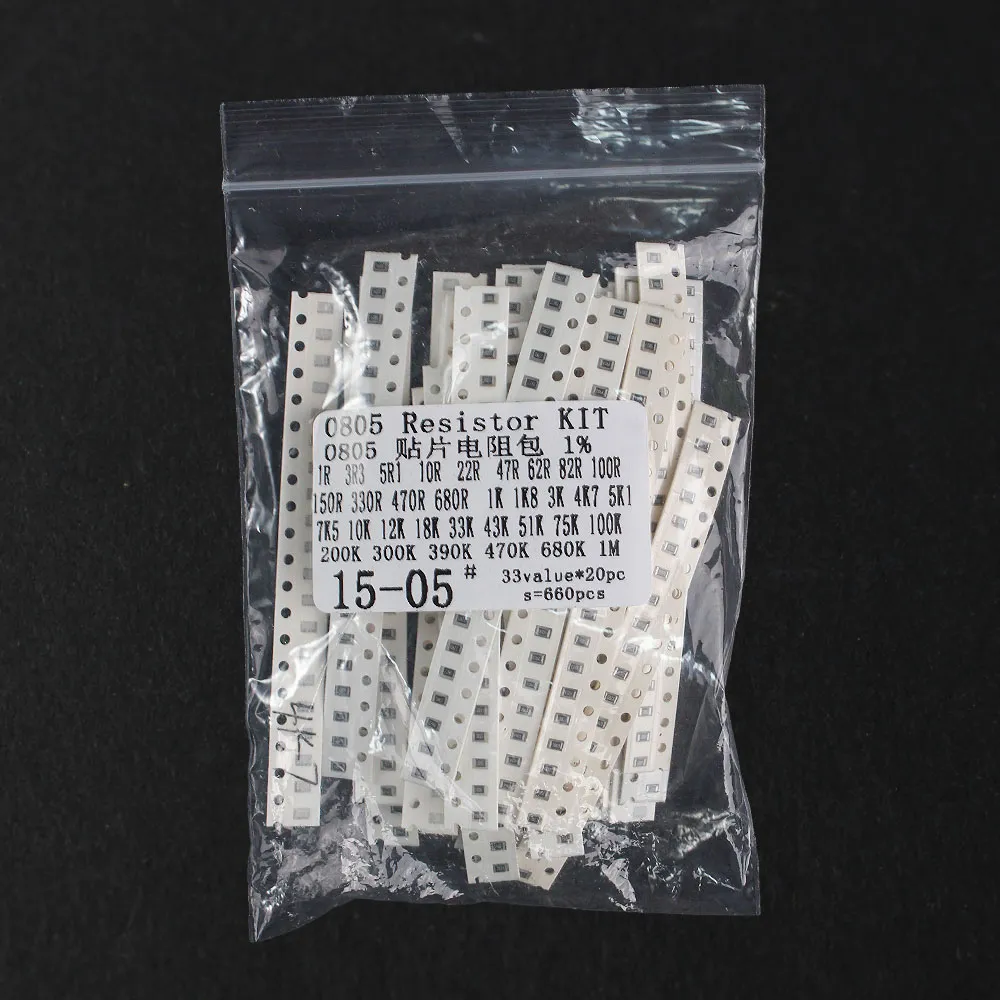 660PCS 33 Values 20PCS Each 1206 SMD Resistor Kit Assorted Kit 1 - Foto 7