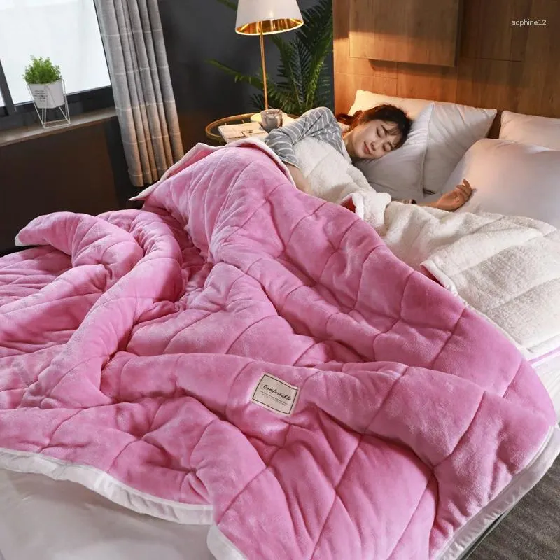 Sängkläder sätter varm vintertupploppsfilt treskikts täcke