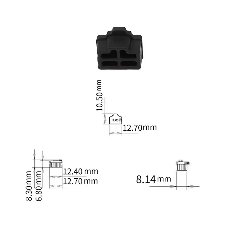 Porta de cubo Ethernet 200pcs Ethernet RJ45 Tampa de tampa de pó anti -pó Protetor de protetor RJ45 Plugue de poeira para laptop/ computador/ roteador RJ45 Conector