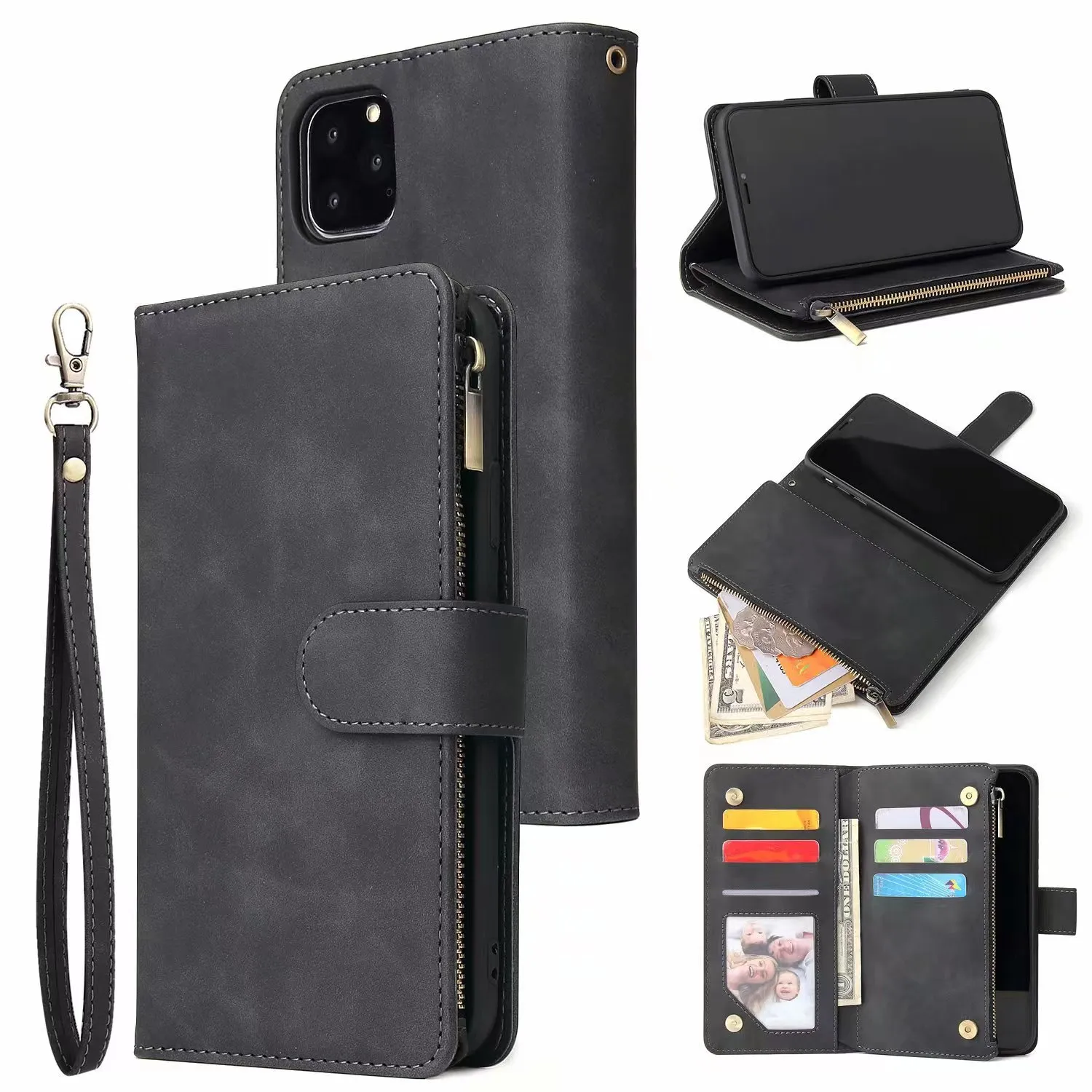 CARD-and-WALLET LEATH SHIPPER SHIPPER APPORT FOR IPHON /15 Pro Max