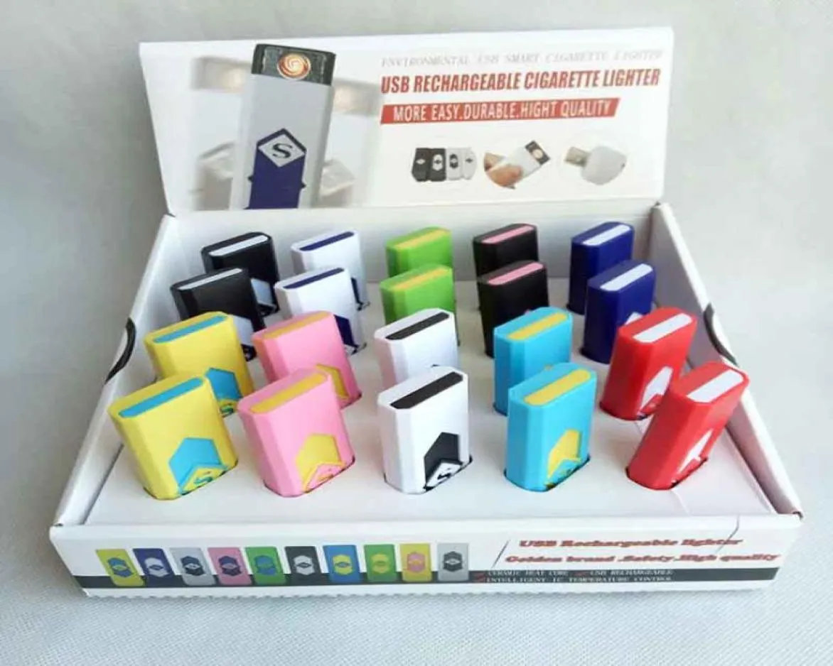 Laddningsbar elektronisk cigarett USB Flamlös cigarändare med displaybox Erbjuder också bågfackra gasändare rökverktyg ACC8903945