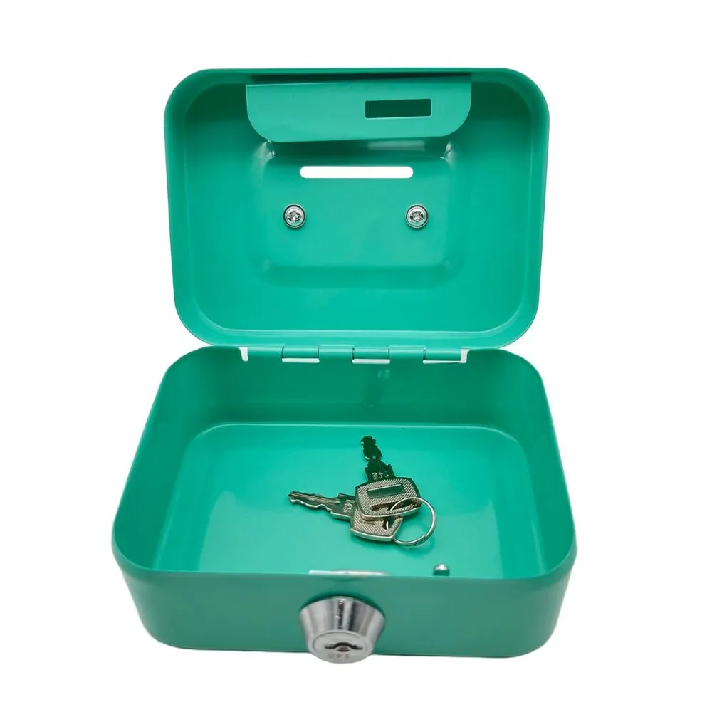 Lockable Metal cash in a box with Keys and Coin Slot...