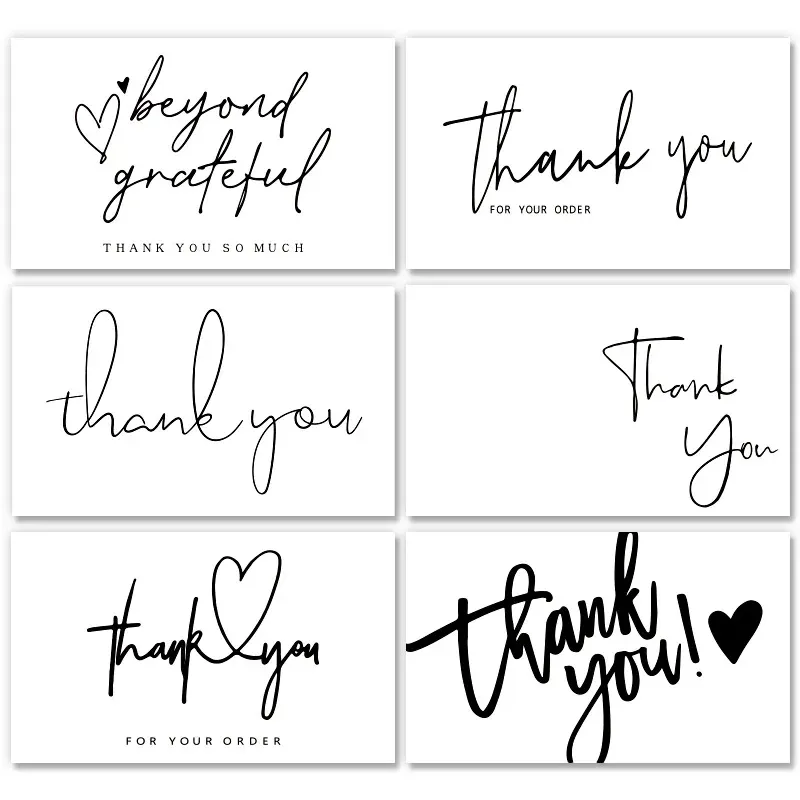 Thank You Cards With Envelopes, 100 Pack Bulk White Thank You