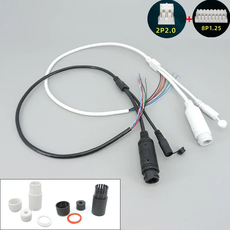 Núcleo de 9 pinos 48V a 12V Poe Network Power Cable DC Audio IP Câmera RJ45 Split Wire Casa à prova d'água Módulo Poe para câmera IP CCTV