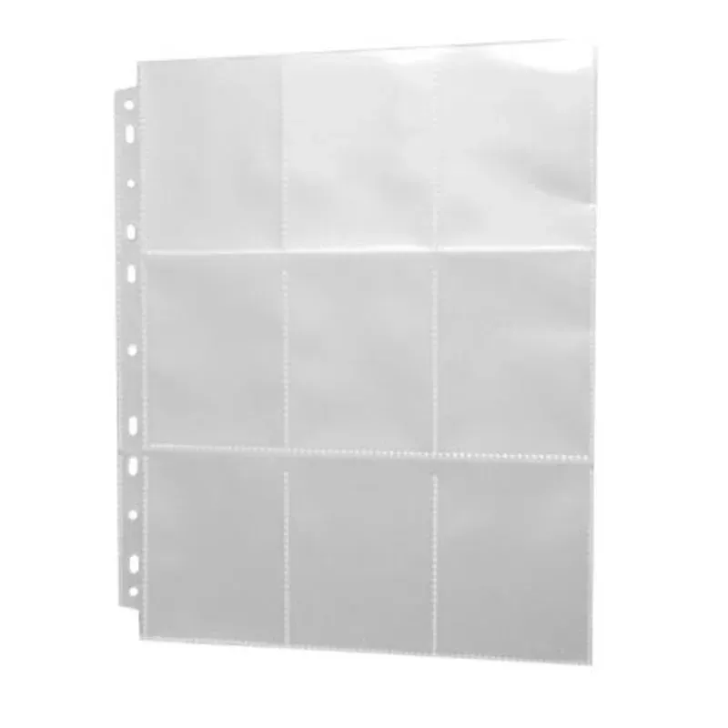 trading card sleeve sheets Performore 9-pocket Trading Card Binder Sleeves for 3 Ring Binders | Baseball, Sports Card Protector Sheets | Plastic Top Loader Pages main image 1