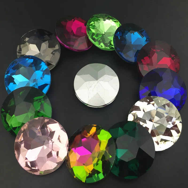JUNAO 12 14 20 30 mm Glitter AB Flowers Rhinestones Flat Back Resin Strass Crystal Applique Round Stones For Decoration - 15 JUNAO 12 14 20 30 mm Glitter AB Flowers Rhinestones Flat Back Resin Strass Crystal Applique Round Stones For Decoration - 15