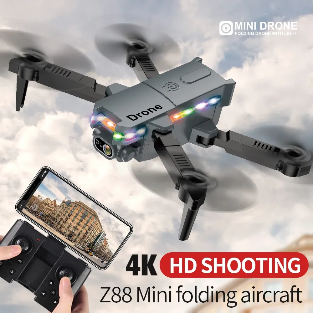 Drones z5 professionele mini drone 4k z88 hd dubbele camera quadcopter 360 obstakel vermijding optische stroom wifi fpv rc helikopter speelgoed cadeau