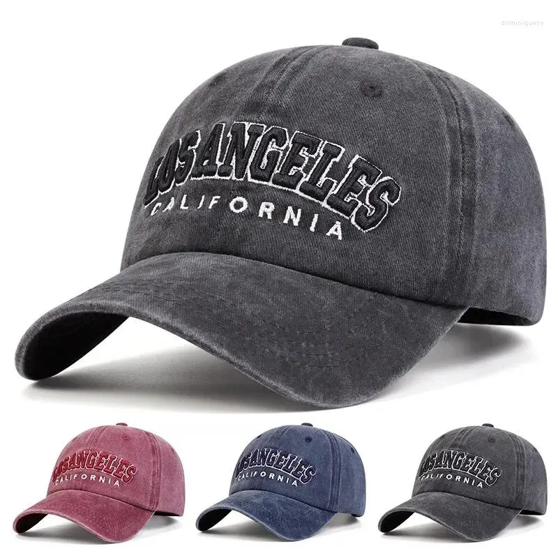 Ball Caps Unisexe Los Angeles Embroderie Calif Ornia Wash Baseball Spring and Automne Outdoor Ajustement Casual Hats Hat Suncreen