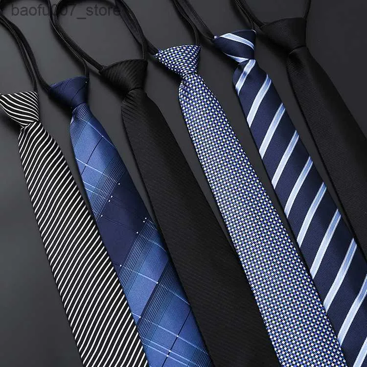 Ties cravatte da uomo abito da uomo crainia con cerniera sposa sposa del matrimonio blu striscia blu coreano tieq pigro pigro