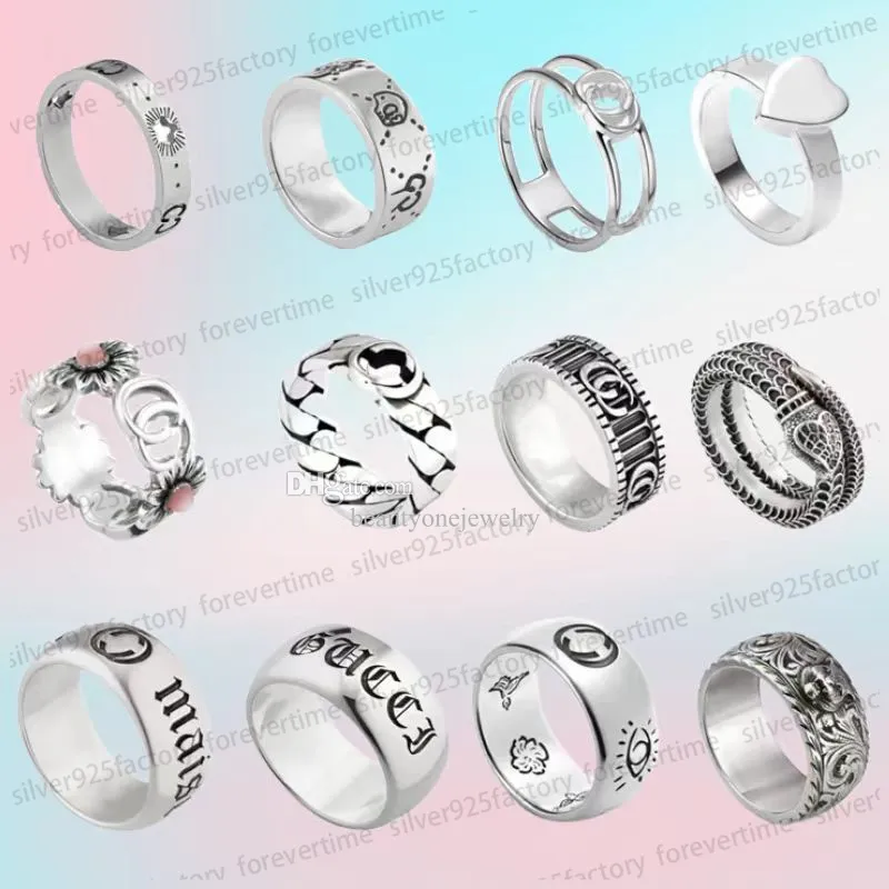 Mens Designer Rings Vintage 925 Sterling Silver Rings, Fashionable Band ...