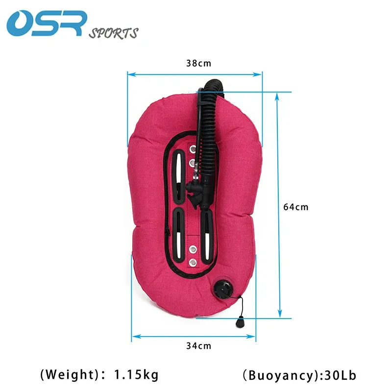 30lbs Scuba Diving Donut Wing Single Tank with webbing slot Tech Diving Lavy Duty Dutyancy compensator Diving Donut Wing