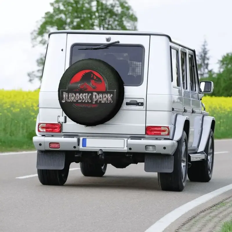Copertina per pneumatici di scorta Jurassic Park per Toyota RAV4 Prado Jeep RV SUV Dinosaur World Car Wheel Protector Covers 14 "15" 16 "17" pollici