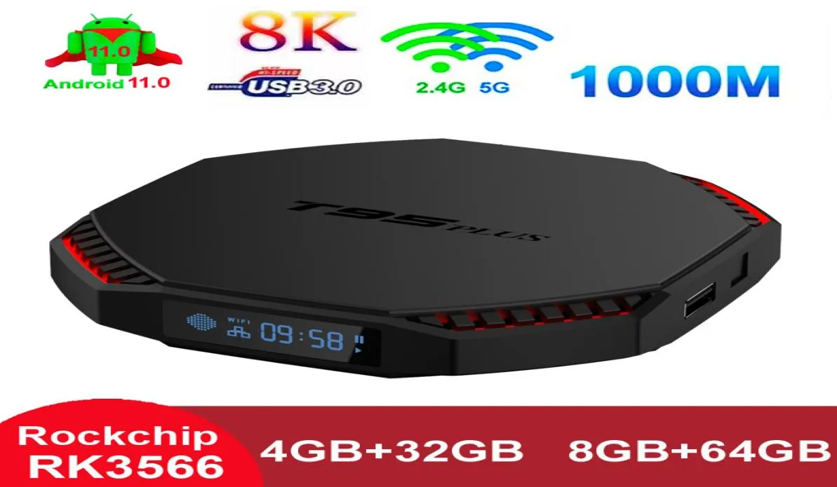 T95 plus RK3566 Android 110 TV -Box 8G RAM 64GB 24G5G Dual WiFi 8K Ultra HD Media Player Rockchip3566 TVBox4922681