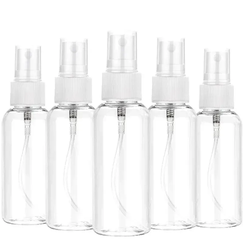 Garrafa limpa de reabastecimento 10ml 30ml 50ml 60ml 100ml Pedro de spray portátil de plástico de animais de estimação perfumes vazios acessórios de contêiner por atacado