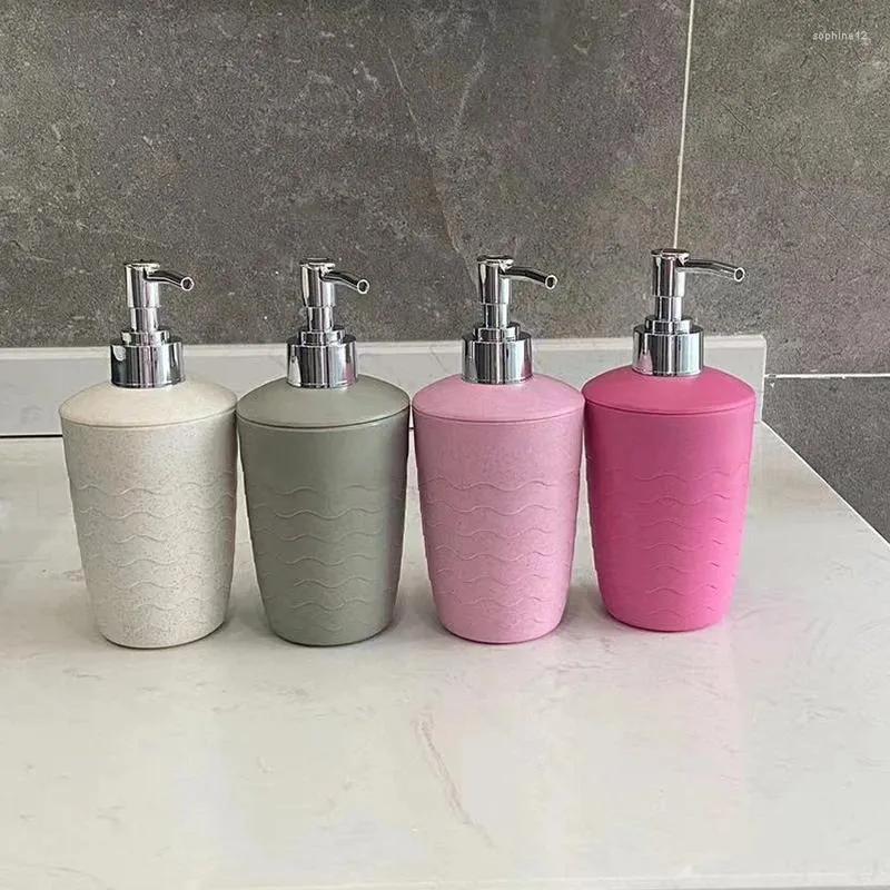 Liquid Soap Dispenser 320ml Plastic Wheat Straw Lotion Shampoo Shower Gel Bottle Bathroom Accessories For Home Decoration