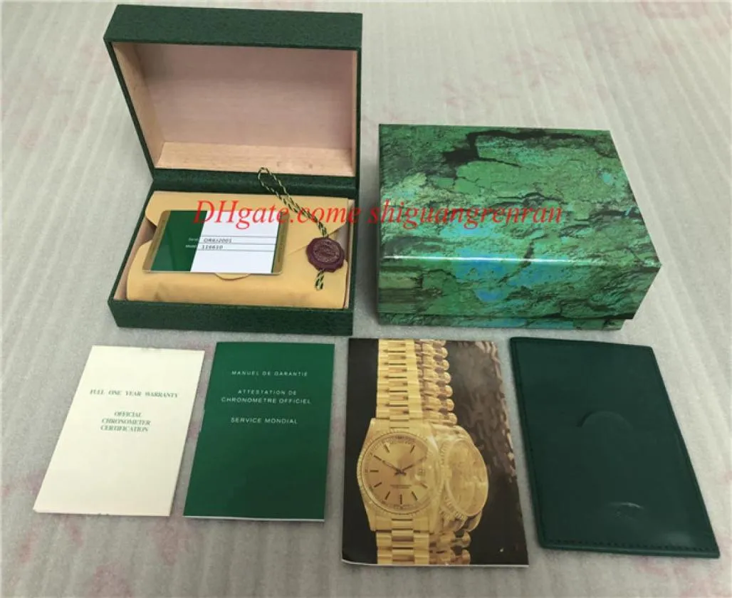 Högkvalitativ klocka Green Original Box Papers File Card Mens Women Present Boxes 116610 116660 326934 116520 126710 116613 116500 11435053847