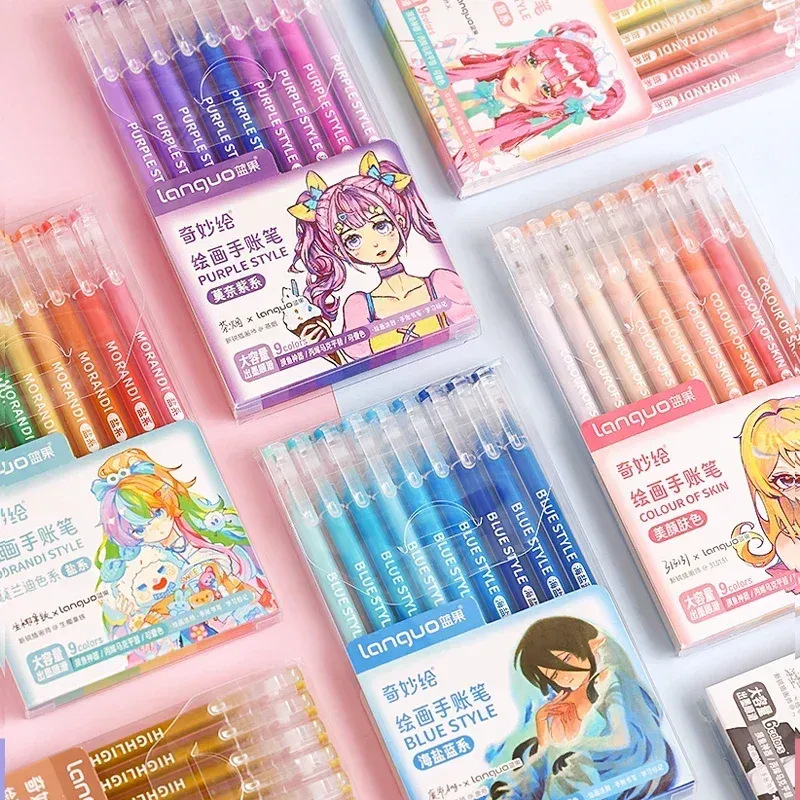 Kawaii Morandi Multi-Color gels pens Set - Vintage 0.5mm