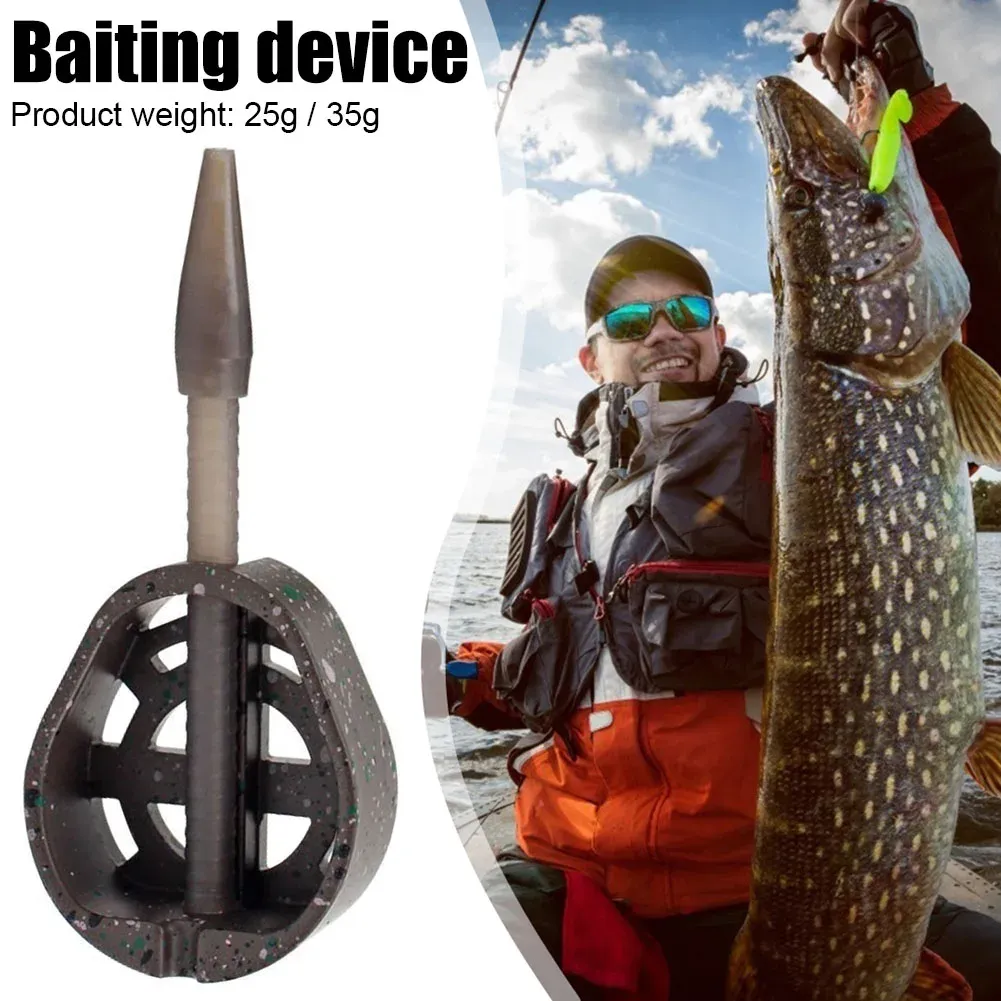 DHgate.com:25/35g Zinc Alloy Carp Fishing Inline Feeder Cage, Portable ...