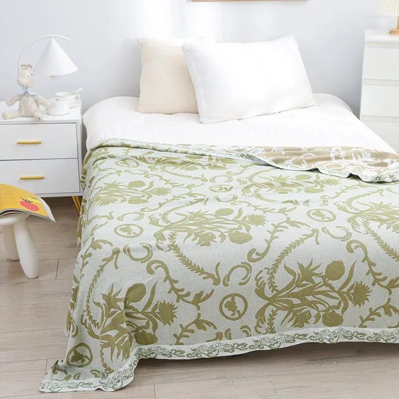 Couvertures couverture de jet nordique pour lits fines quilt bambou fibre coton été cool sie sieste couvre-lit souple de canapé molle décor