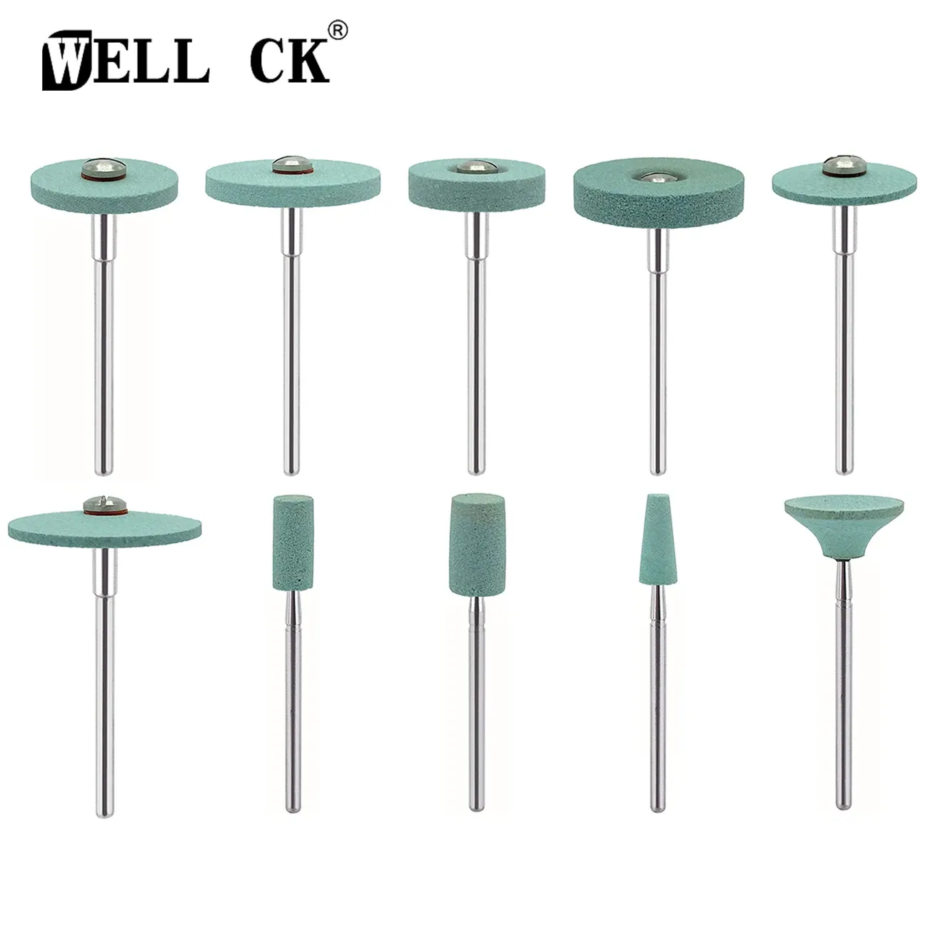 wellck 1pcs歯科用セラミックダイヤモンドポーシングヘッドグラインダージルコニア磁器シャンク直径2.35mm