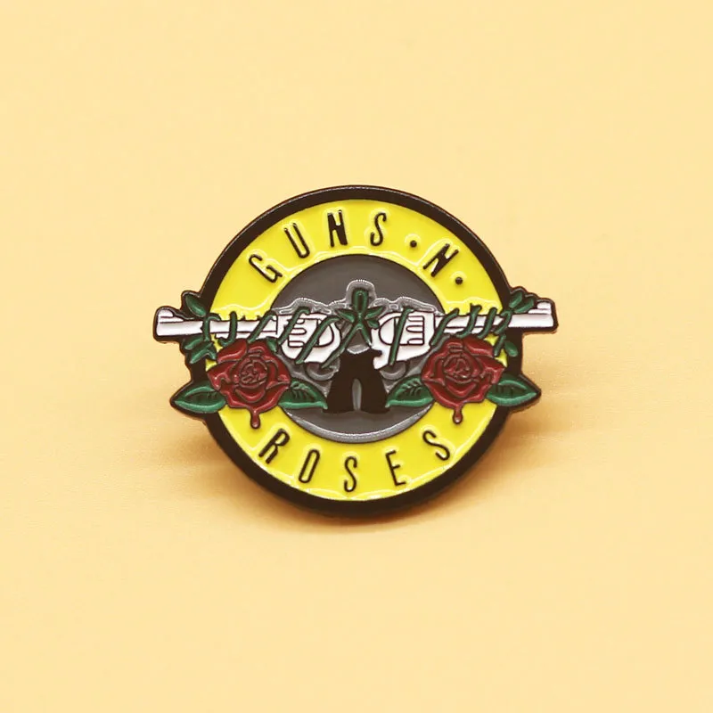 Rock Band Enamel Pin Musical Instrument Lapel Pin, Collectible Badge ...