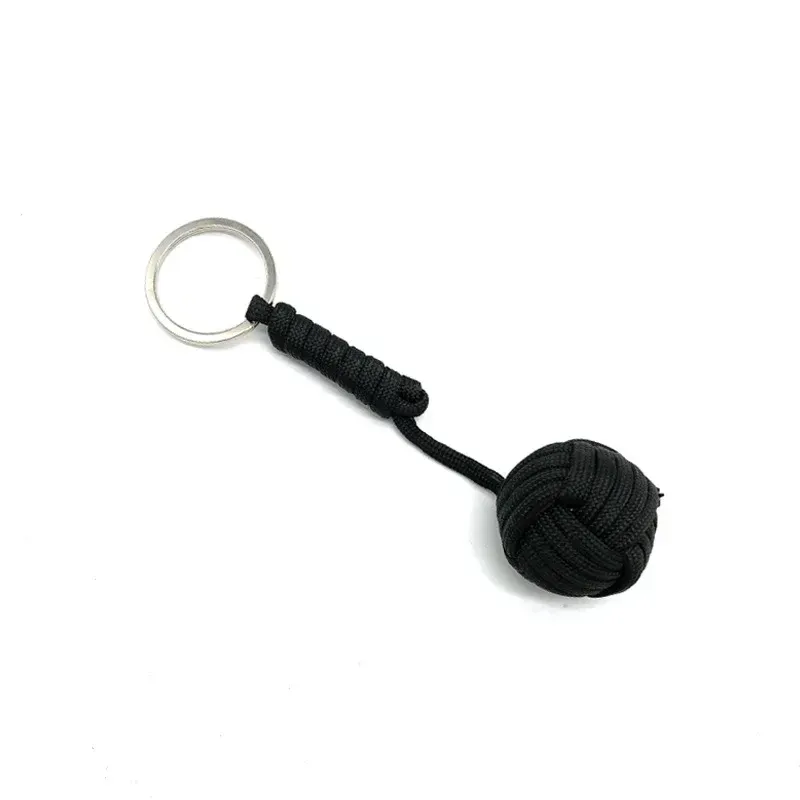 المنسوجة Paracord Lanyard Keyard-keychain على قيد الحياة في الهواء الطلق للدفاع عن النفس الدفاع عن النفس العسكرية الحبل الحبل الحبل قلادة keyring2. لحبل المظلة التكتيكية