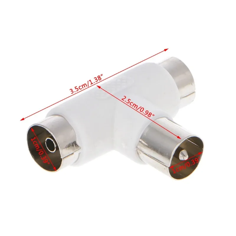 2-Pack TV Aerial Splitter, 2-Way Coaxial Cable Splitter with F-Type ...