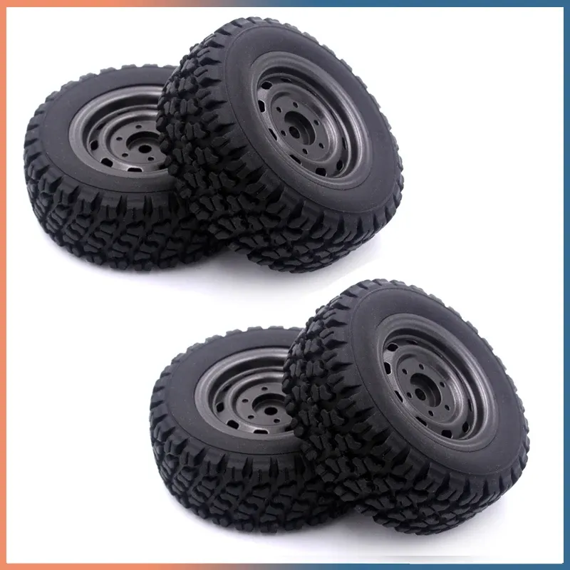Pneus De Rechange Pour Voiture RC 1:16 - Lot De 4 Roues Tout-Terrain Résistantes à L'Usure Pour Voiture Télécommandée
