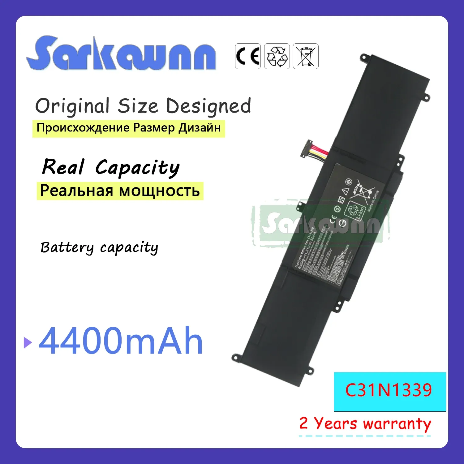 Batteries SARKAWNN 3CELLS 11.31V 4400mAh C31N1339 Laptop Battery For ASUS ZenBook UX303 UX303L UX303LA UX303LB UX303LN Series