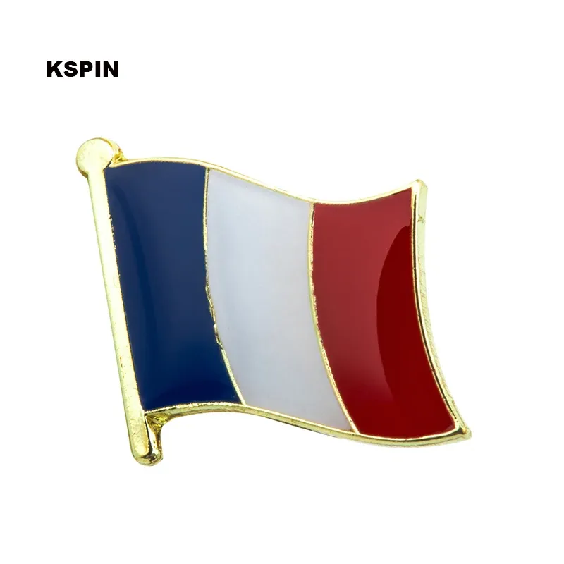 France Metal Flag Bindges для одежды для одежды Rozet Set Brooch в броши KS-0057