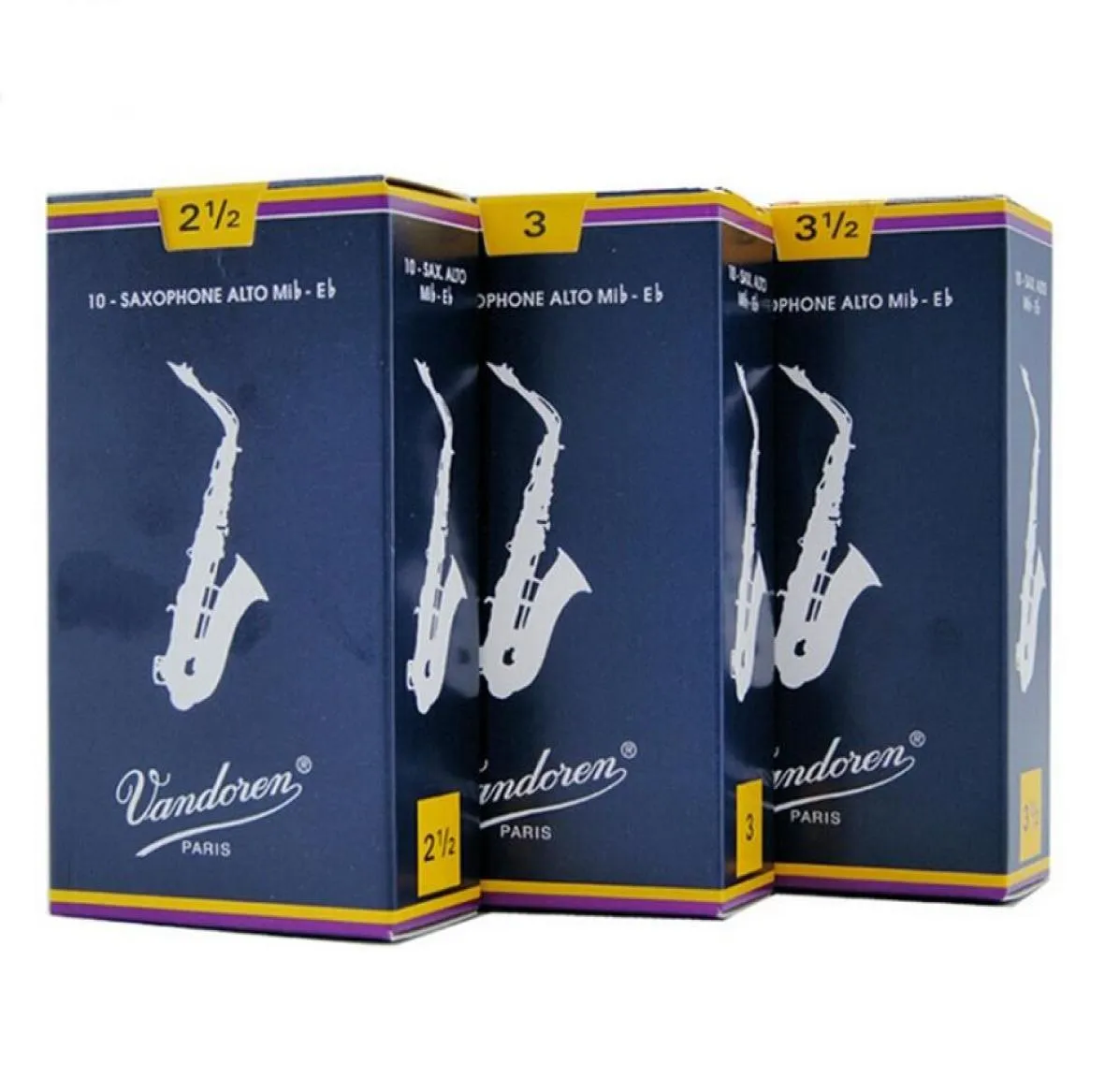 Vandoren Brand France Traditionella vass för Alto EB Saxophone Instrument Accessories Reeds 25 3 Box of 107514714