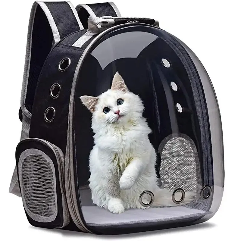 Cat Pet Carrier ryggsäck Transparent kapsel Bubble PET Ryggsäck Small Animal Puppy Kitty Bird Bital Pet Carrier för resor