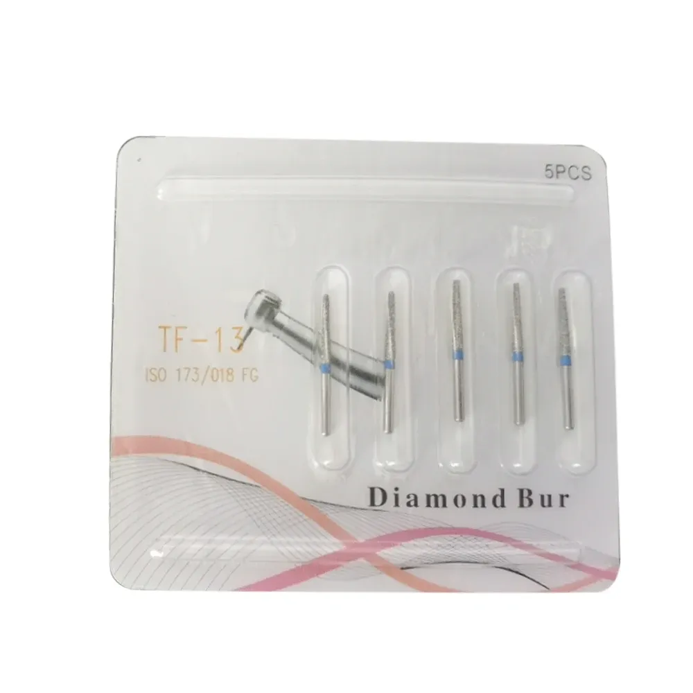 5pcs/paket top yuvarlak dental elmas burçlar br serisi diş matkapları dia 1.6mm diş laboratuvarı teknisyen diş hekimliği malzeme tedarik kliniği
