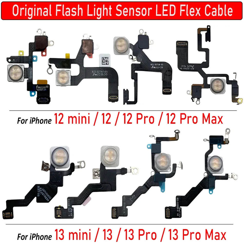 Nouvelle distance de proximité Capteur de lumière flash ambiante Câble flexible LED pour iPhone 12 Pro Max 13 Mini Replaying Repair Pièces