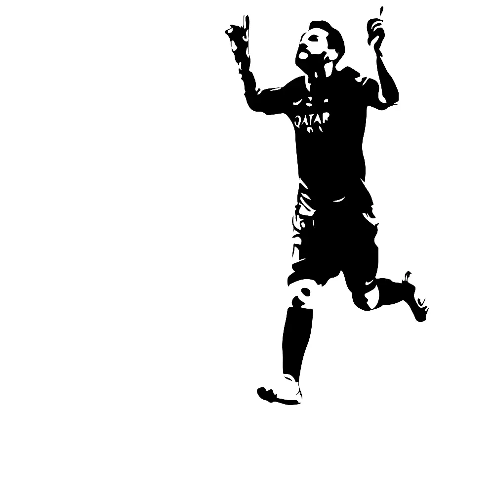 Football Vinyl Wall Sticker Soccer Player 10 Sport Wall Sticker