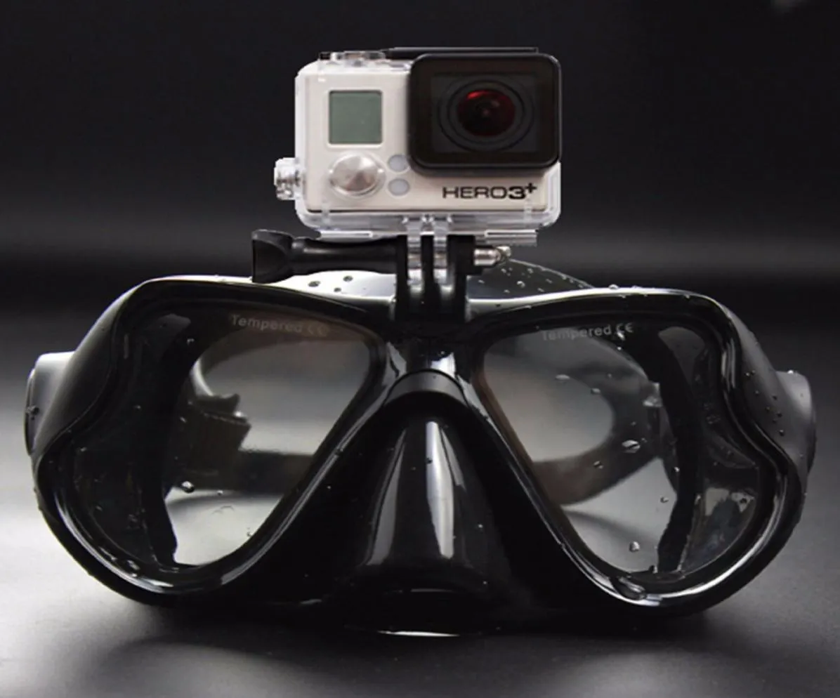 أقنعة الغوص الاحترافية تحت الماء Scuba Snorkel Swimming Goggles Complete Dry Eyewear لـ GoPro Xiaoyi Sjcam Sports Camera7708906