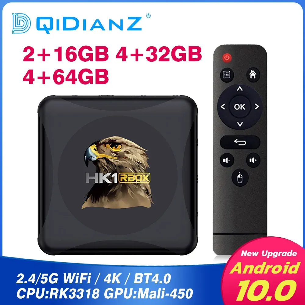 Box HK1 Rbox R1 Mini TV Box Android 10 Rockchip RK3318 1080p 4K HK1 Box Set Top Box Player PK H96 X96MINI