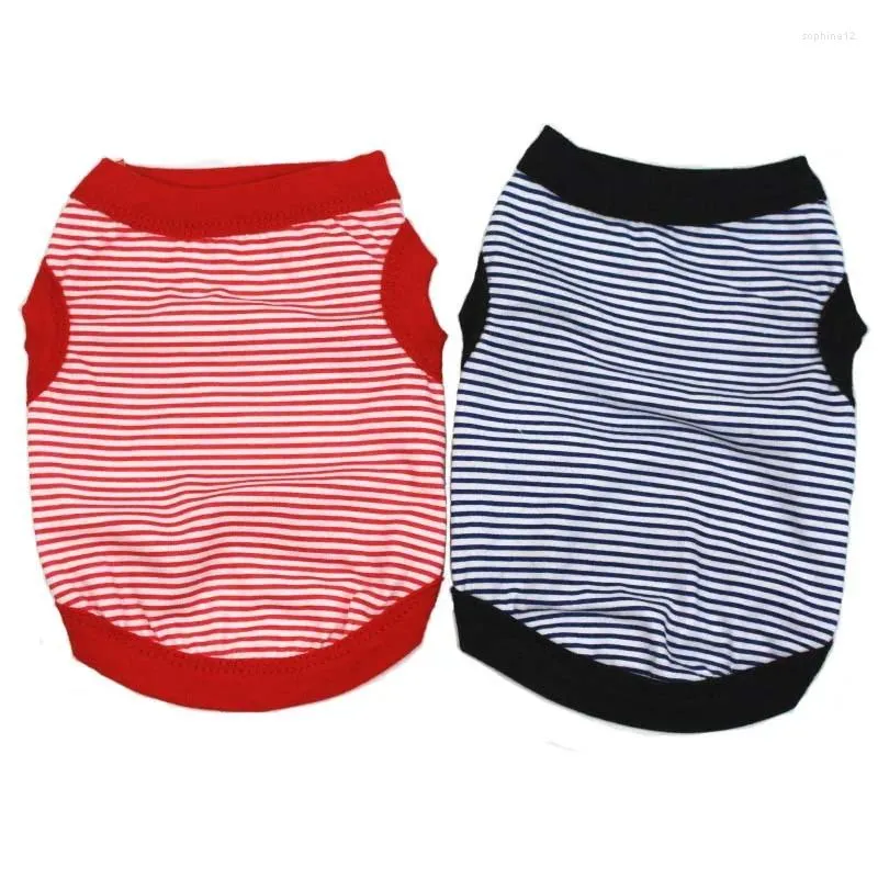 Dog Apparel Cat Clothes Summer Clothing Striped Vest Cotton Pajamas Coat Chihuahua Yorkshire Pomeranian Schnauzer Pet Costume Dropship