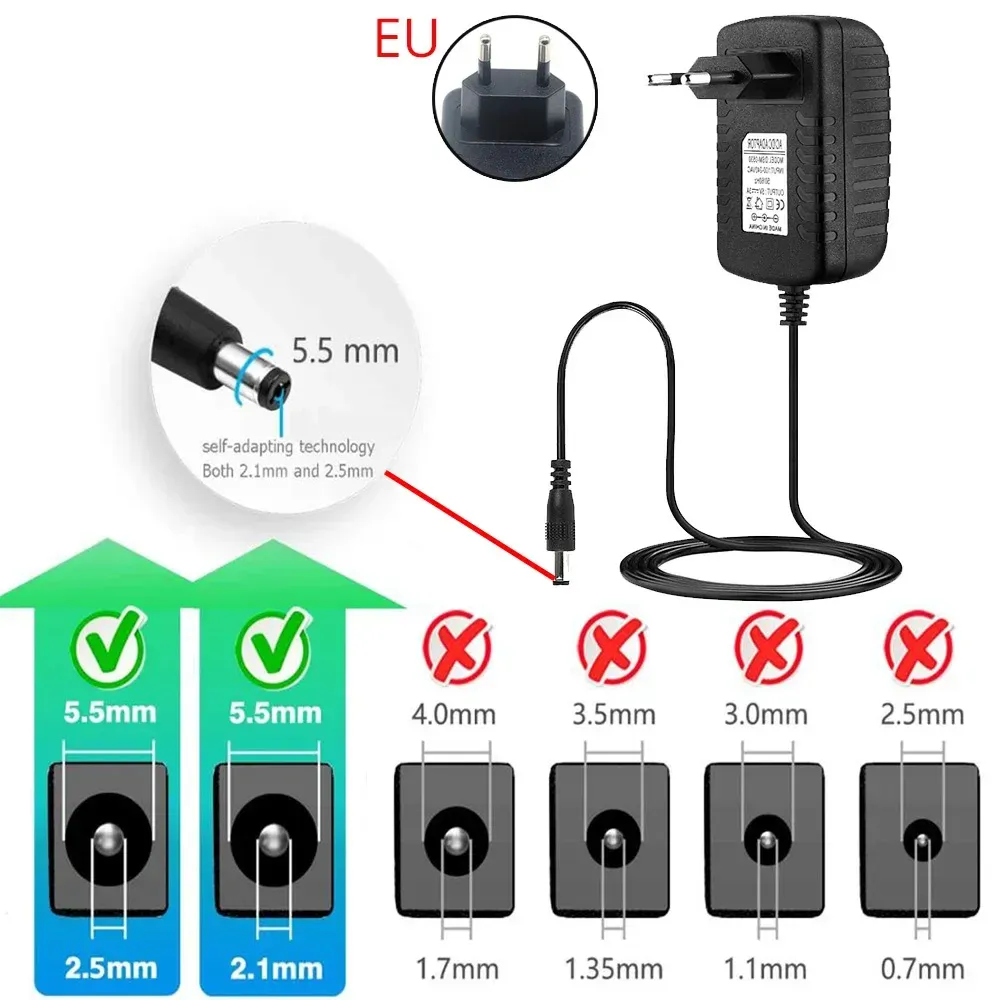 DC 12V 2A LED電源充電器変圧器アダプターAC 110V 240V EU USプラグ3528 2835 5050 3014ストリップライト大きな電流