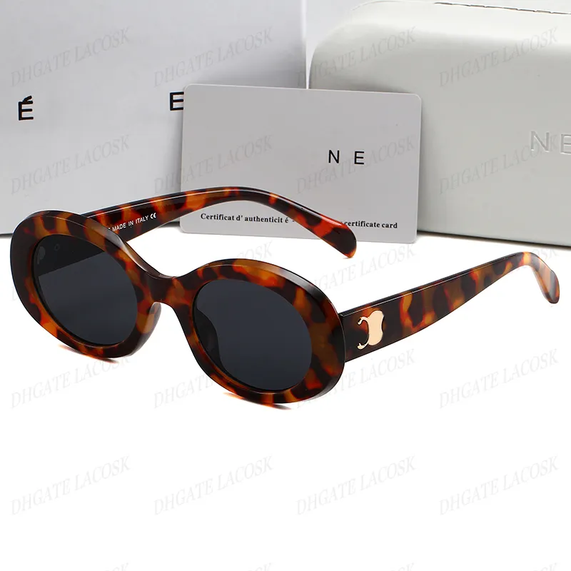 Classic Luxury Designer Sunglasses CE Brand Men Women Small Squeezed Frame Oval Glasses Premium UV 400 Polarized Sunglasses 15 Colors with Box