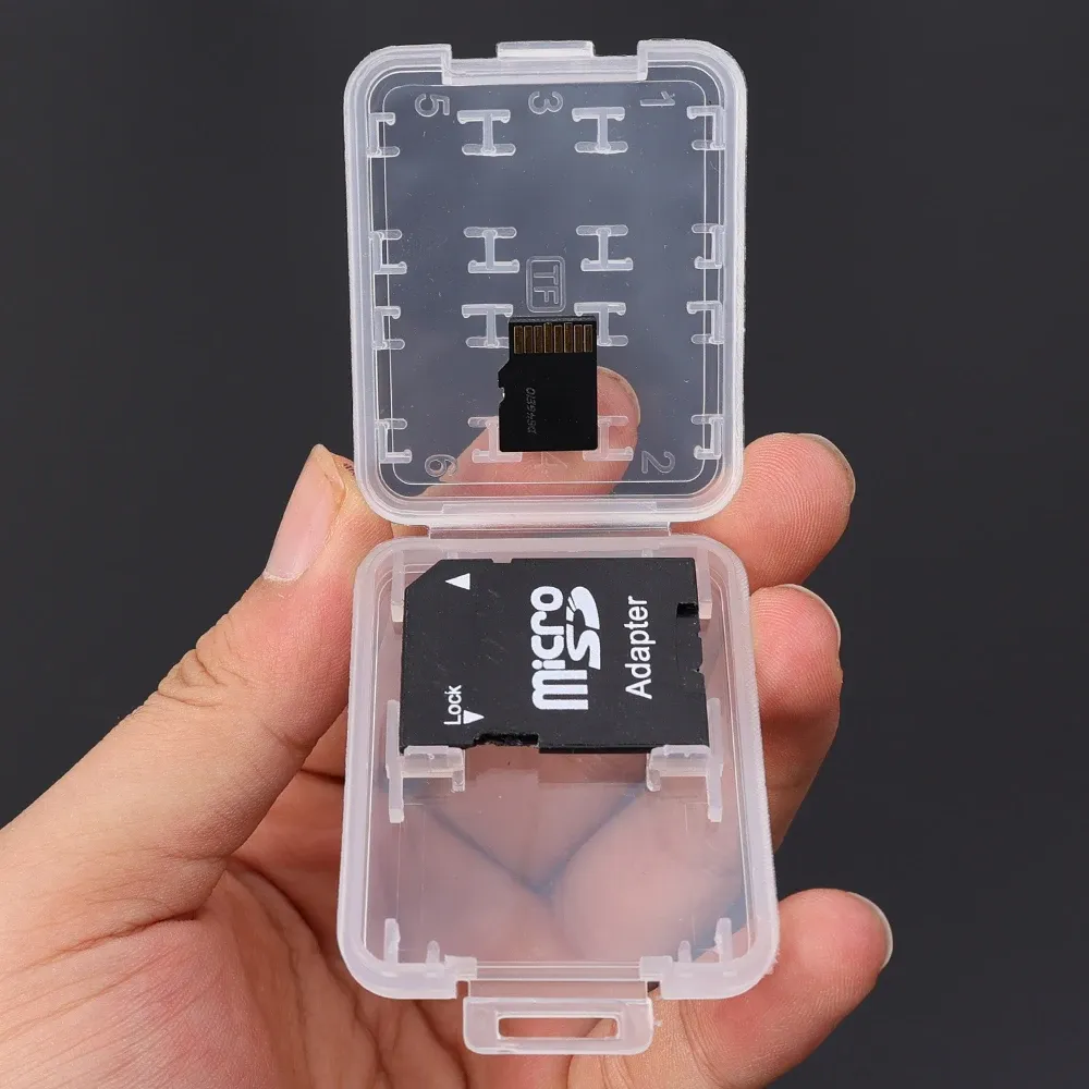 Memory Card Storage 20PCS Transparent Plastic Micro SD SDHC TF Memory Card Case Holder Micro Sd Card Holder