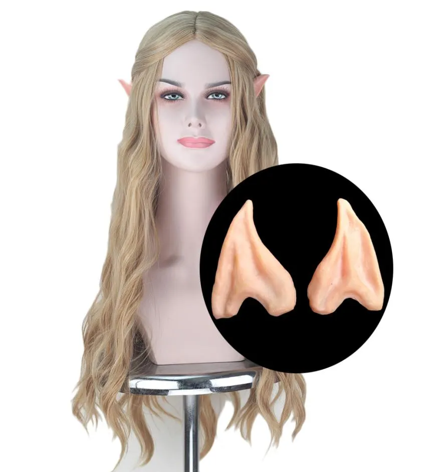 1Pair Mysterious Angel Elf Ears Fairy Cosplay Accessories Halloween Christmas Party Söt Little Fairy Pixie Masquerade False Ear6300091