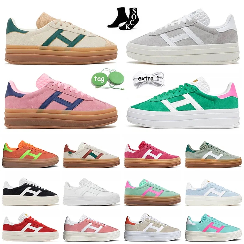 Designer Platform Bold Outdoor Shoes Vegan OG Cream Collegiate Green Super pop roze Glow Gum Crystal Gray White 00s Bad Bunny Shoe Core Black Top Trainers sneakers