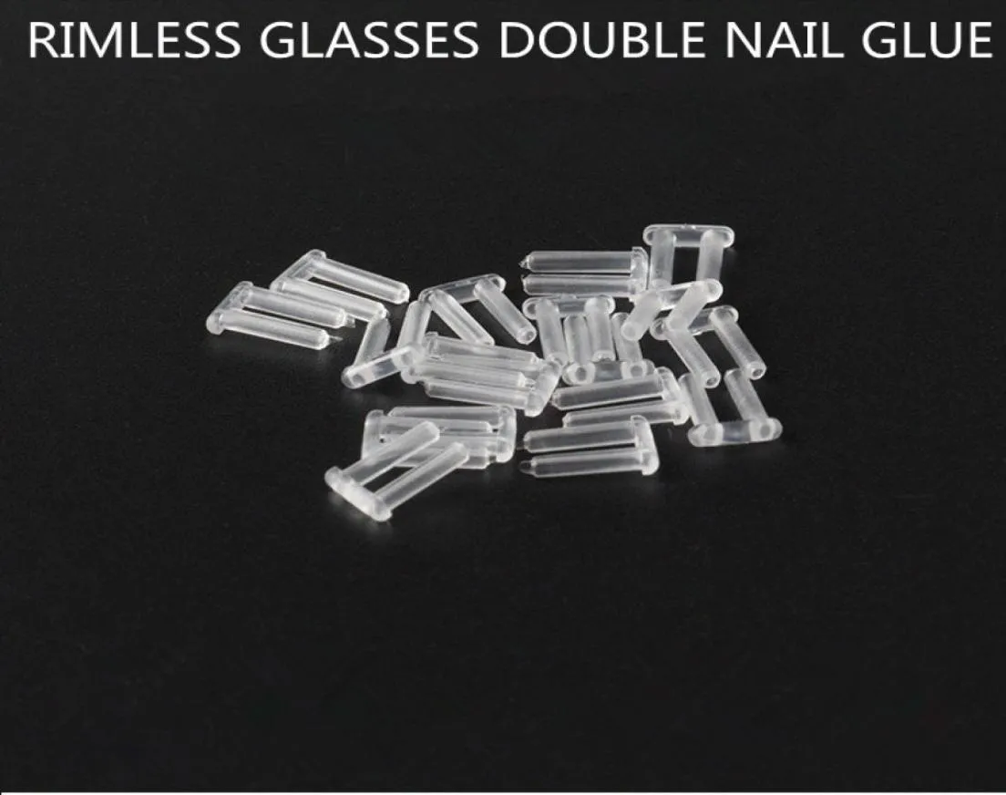 100pcs Marca Rimless Glasses Double Rubber Plug A mutisiza óculos ópticos Acessórios para loja óptica