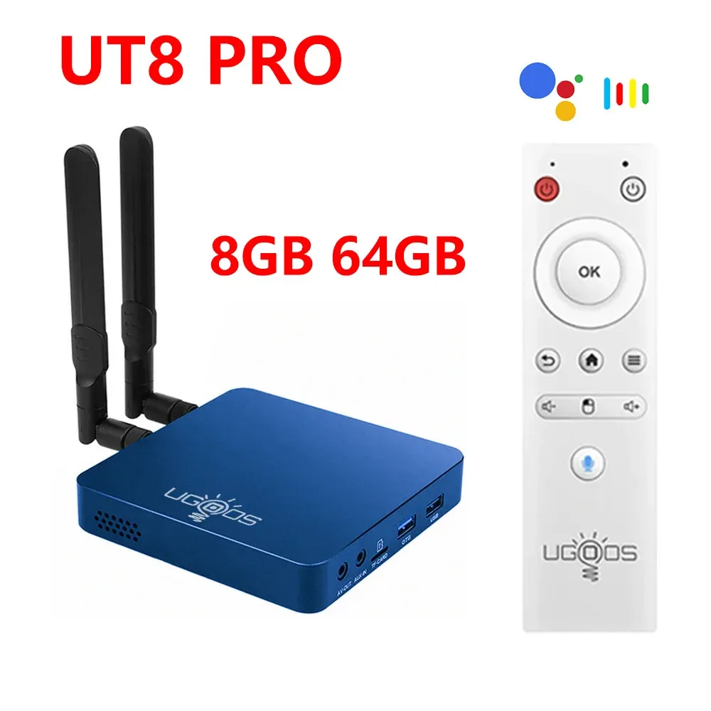 Box 2022 UGOOS UT8 PRO 8GB 64GB RK3568 Android 11 TV Box WiFi 6 1000m LAN BT5.0 Ustaw górny pudełko 4K Media Player UT8 4G 32G VS AM6B Plus