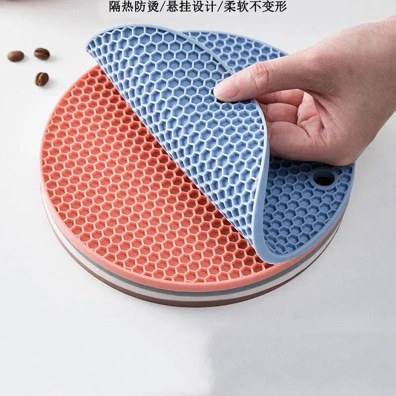 Table Mats Home Kitchen Supplies Rubber Insulation Mat Dining Living Room Pot Cup Bowl Anti Slip 6PCS