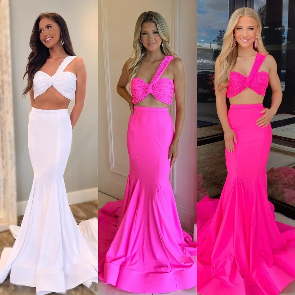 Mermaid Style Prom Gowns: Two Piece Ruched... From Uniquebridalboutique,  $92.69 | DHgate.Com