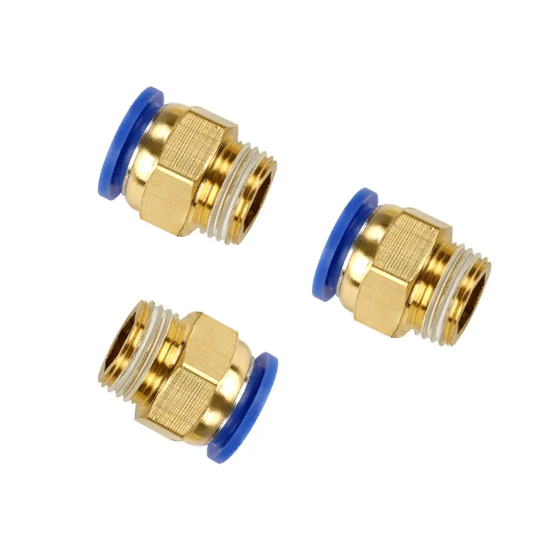 thumbnail image 2 of Pneumatic Push In Fittings - Male Thread 1/8 To 1/2 NPT To 4mm-12mm Hose Connector 2 of 3