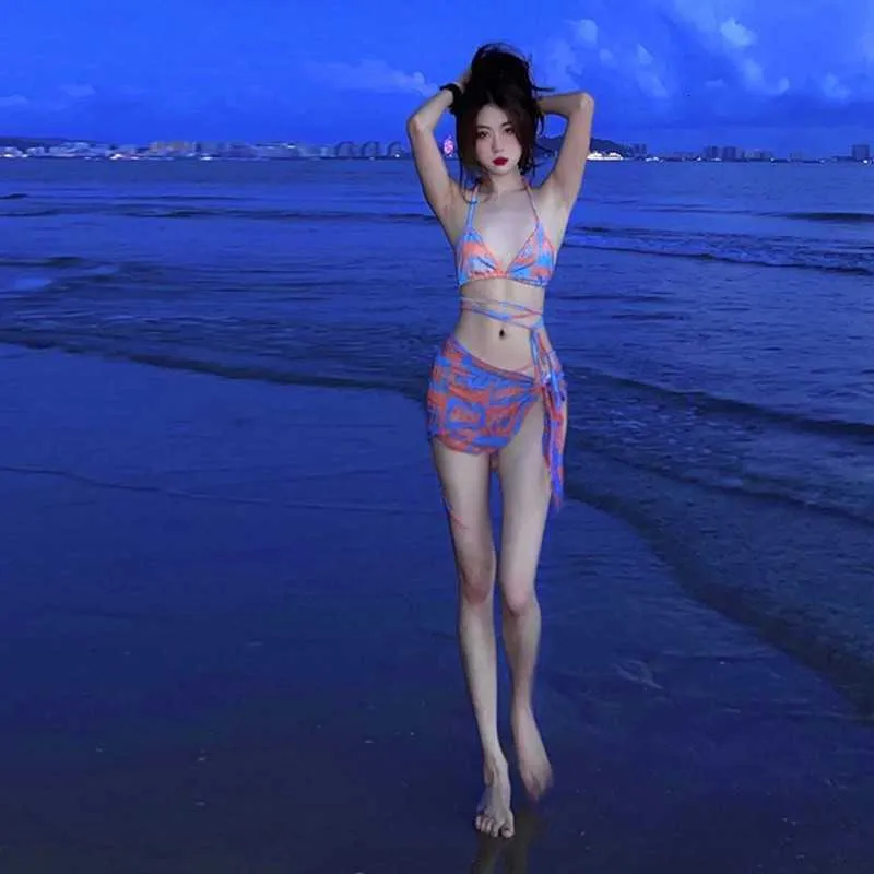 Women Swimsuit 2022 Nowy trzypunktowy druk Trzypunktowy zestaw bikini Trzypozytowy