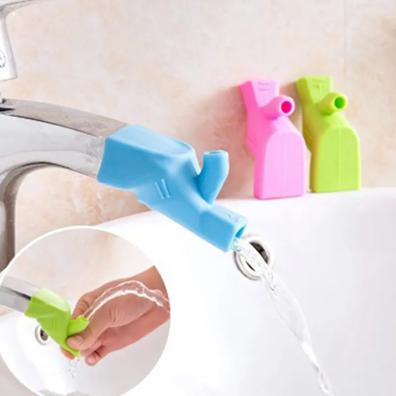 1 szt. Silikonowy kran Extender maluch dzieci woda zasięga kran gumowy ręczny mycie łazienki narzędzia akcesoriów